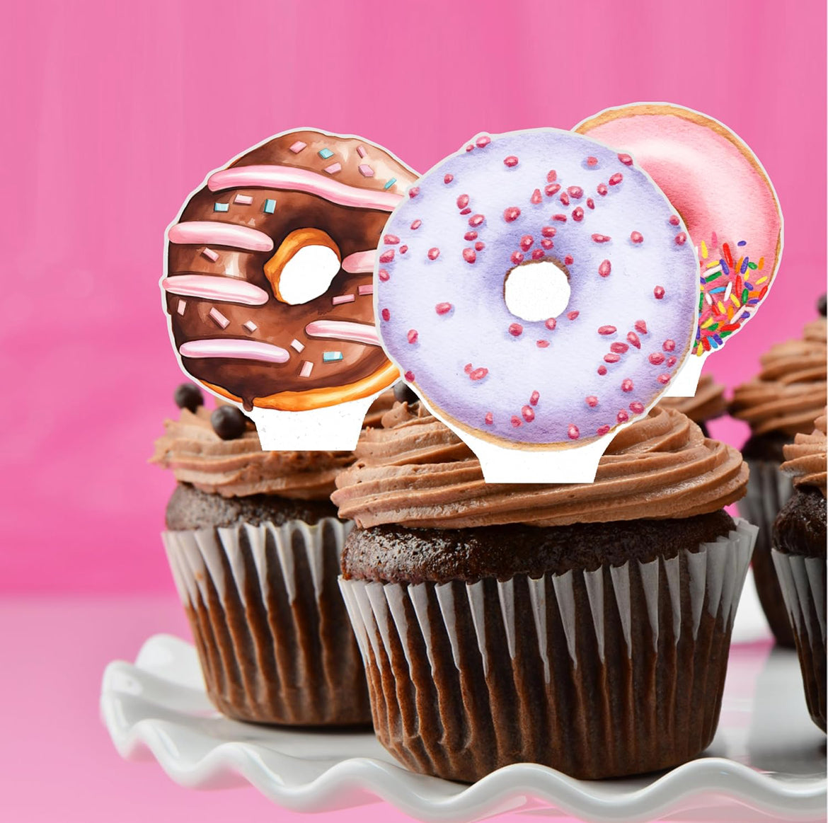 Donut Grow Up Cupcake Toppers (48 pcs)