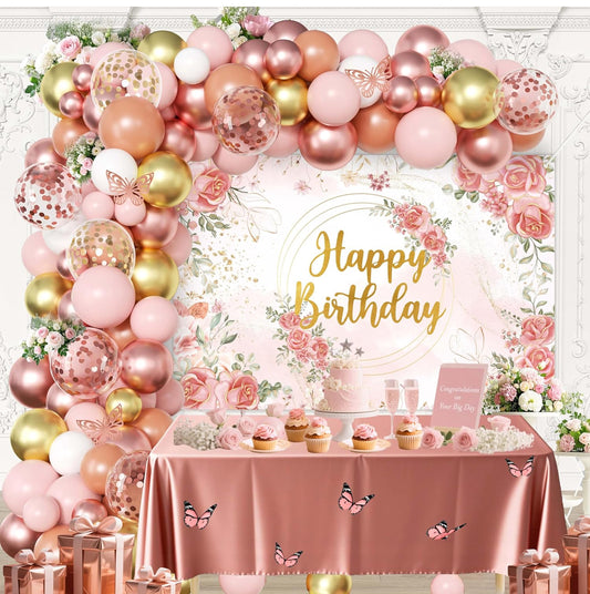 Rose Gold Bday Theme