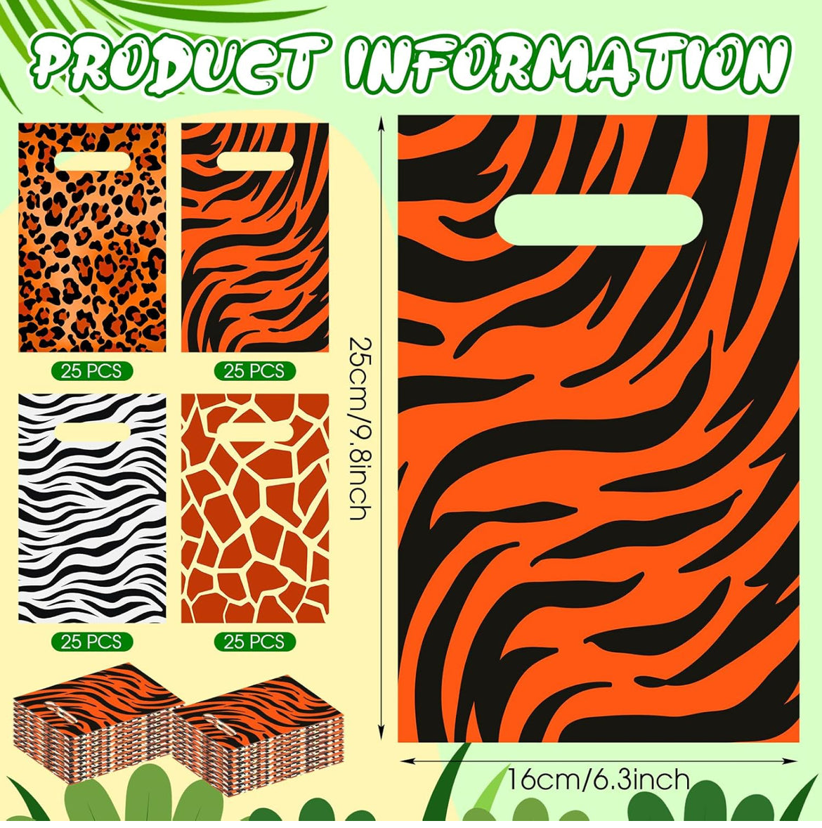 Jungle Gift Bags (100 pcs.)
