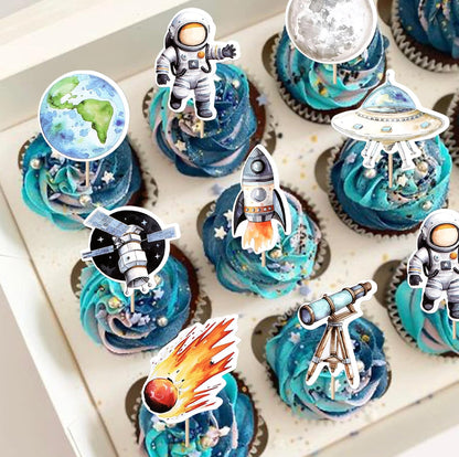 Astronaut Cupcake Toppers (40 pcs.)