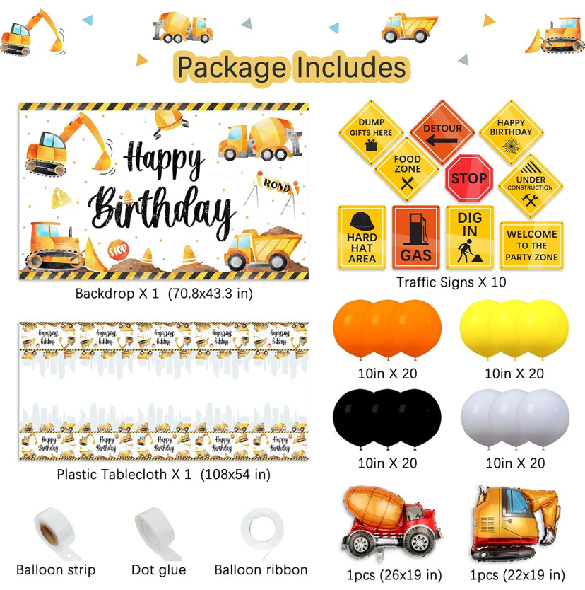 Construction Bday Theme