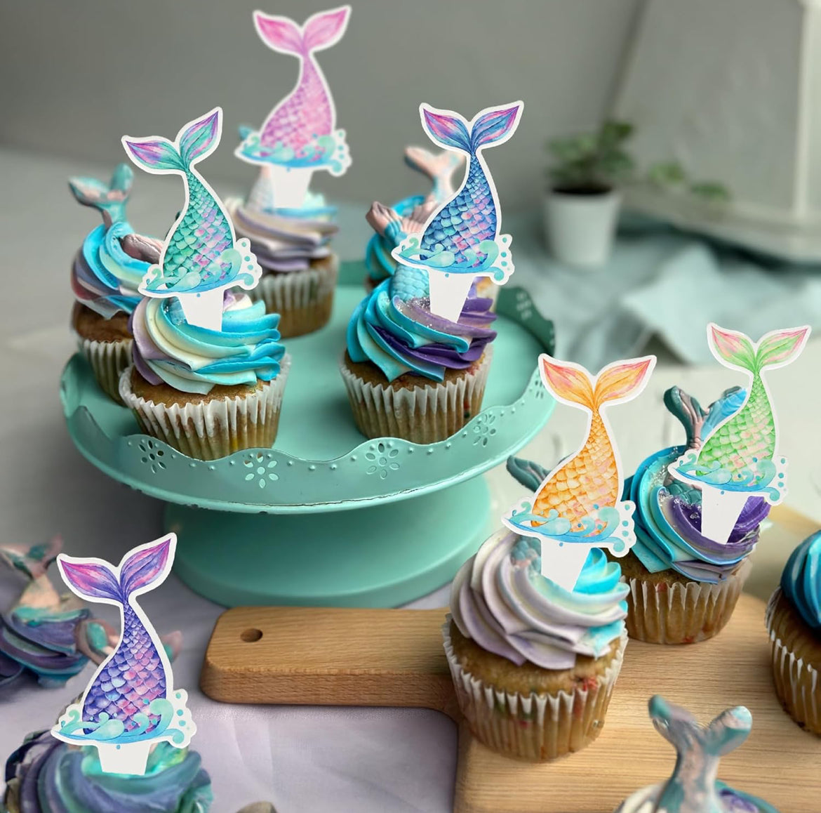 Mermaid Cupcake Toppers (36 pcs.)