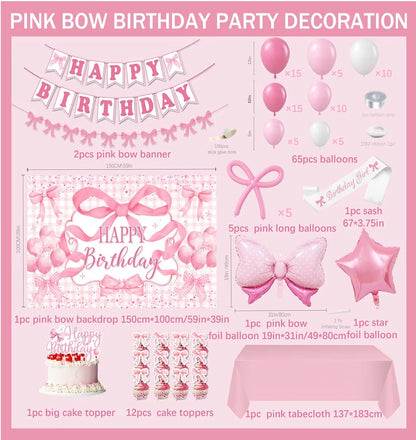 Pink Girl (Bow) Bday Theme