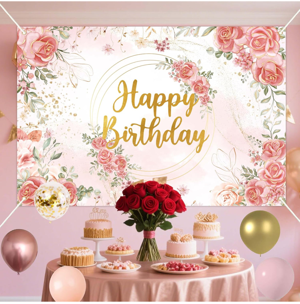 Rose Gold Bday Theme