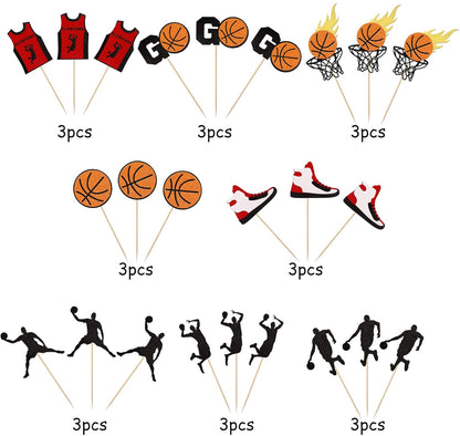 Basketball Cupcake Toppers (24 pcs.)
