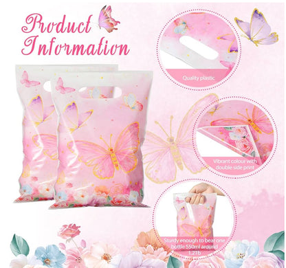 Pink Butterfly Gift Bag (50 pcs.)