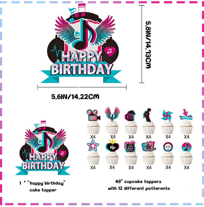 Tiktok Cupcake Toppers (49 pcs.)