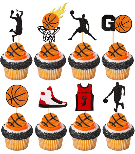 Basketball Cupcake Toppers (24 pcs.)