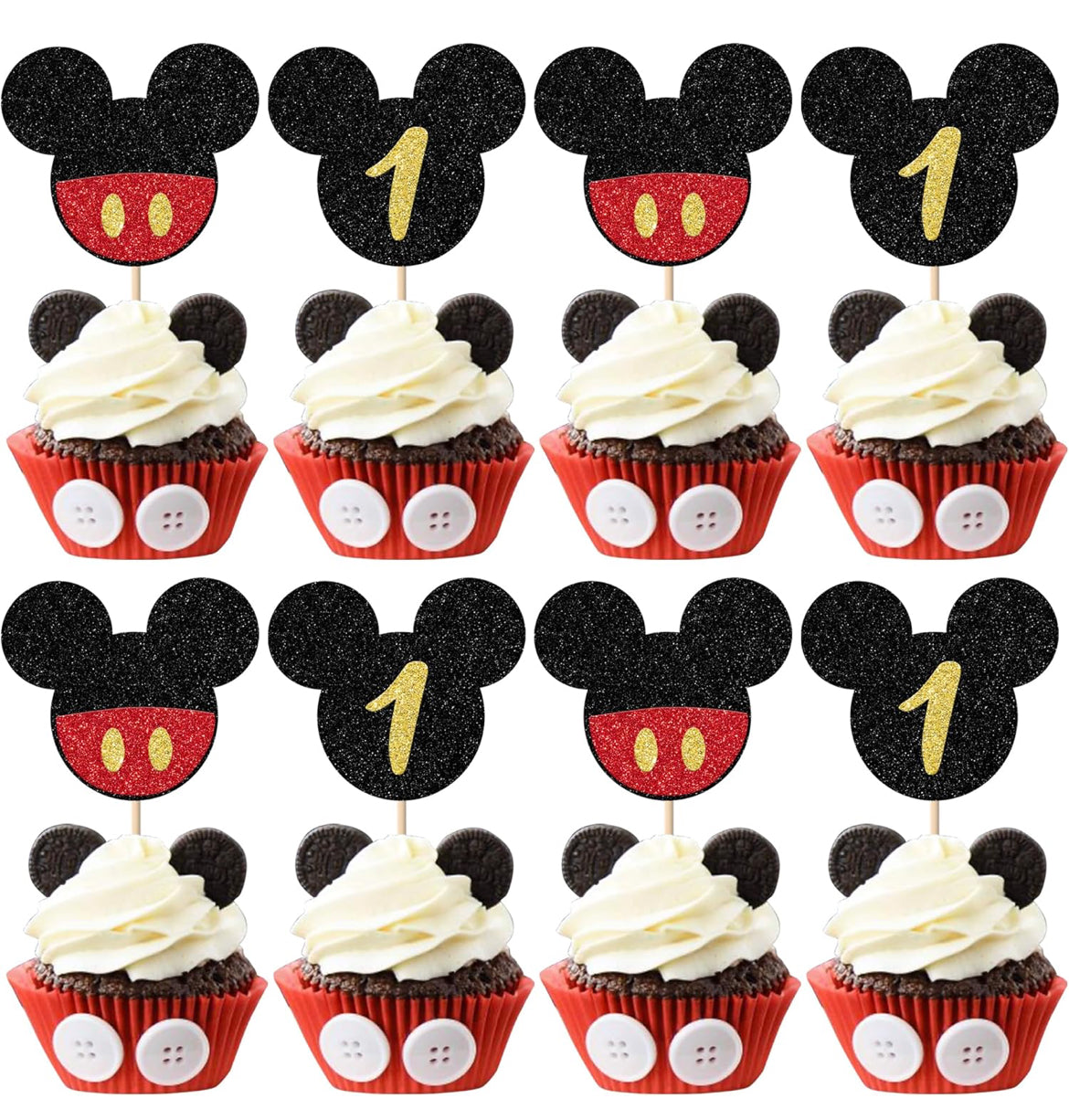 Mickey Mouse Cupcake Toppers (24 pcs.)