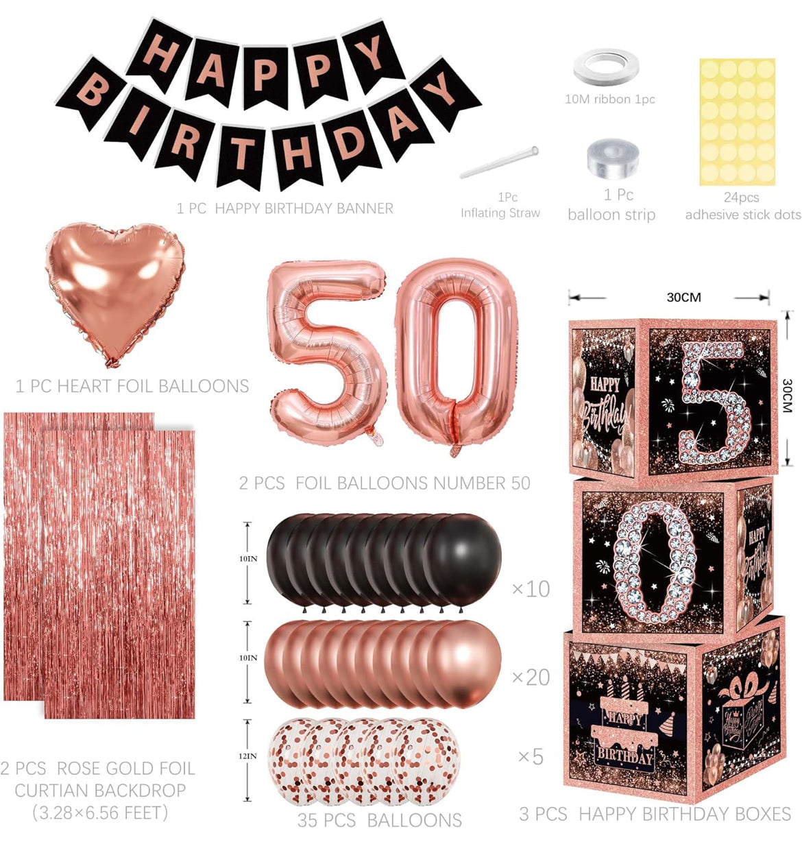 50th Bday Theme (Rose Gold)