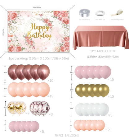 Rose Gold Bday Theme