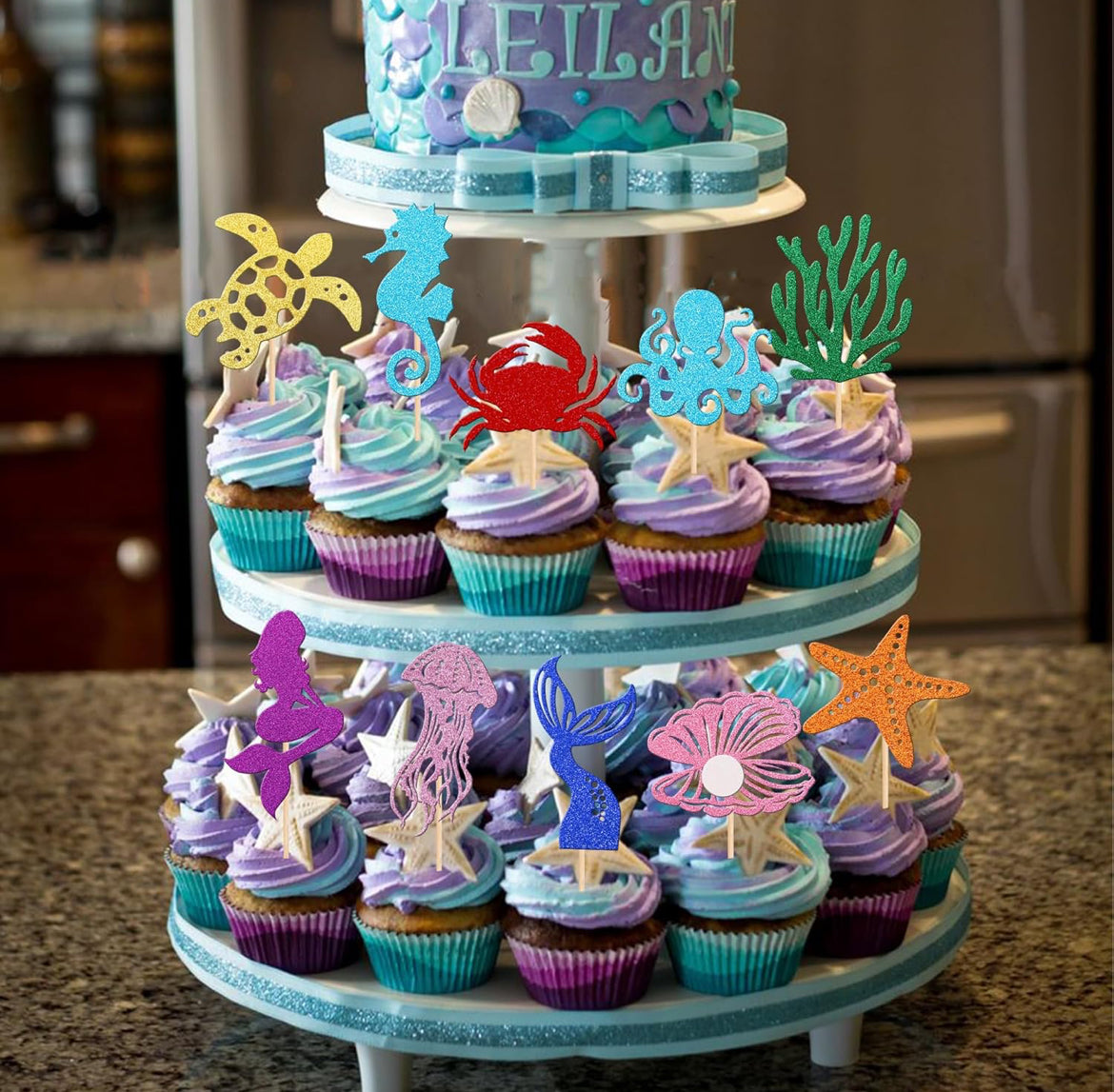Mermaid Cupcake Toppers (30 pcs.)