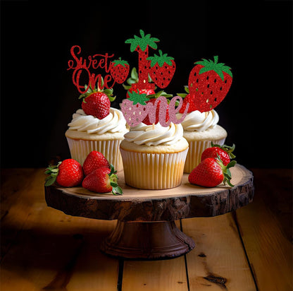 Berry 1st One Cupcake Toppers (60 pcs.)