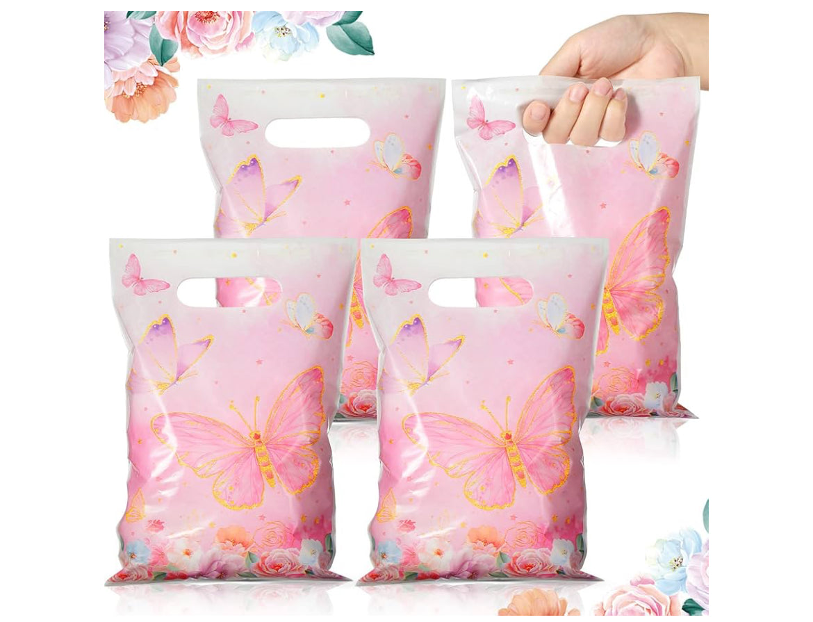 Pink Butterfly Gift Bag (50 pcs.)