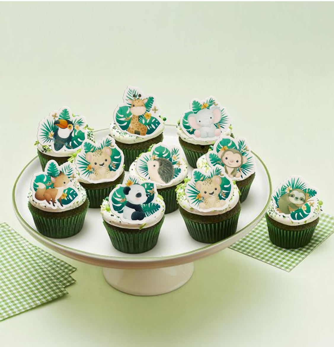 Jungle Safari Cupcake Toppers (54 pcs.)