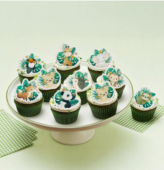 Jungle Safari Cupcake Toppers (54 pcs.)