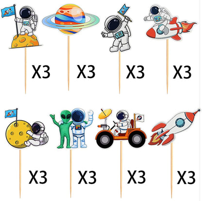 Astronaut Cupcake Toppers (24 pcs.)