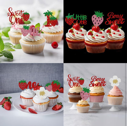 Berry 1st One Cupcake Toppers (60 pcs.)