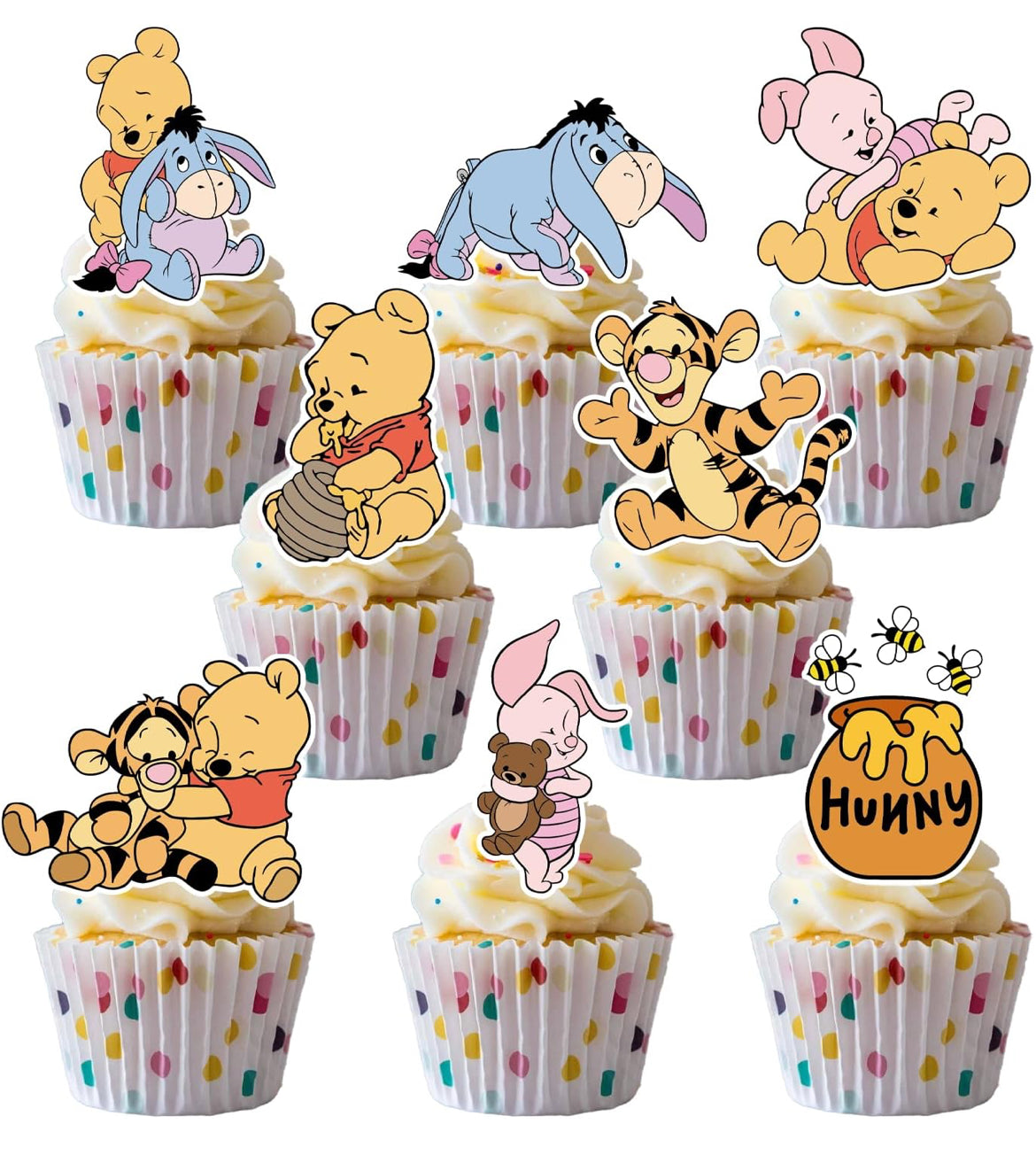 Winnie the Pooh Cupcake Toppers (48 pcs)