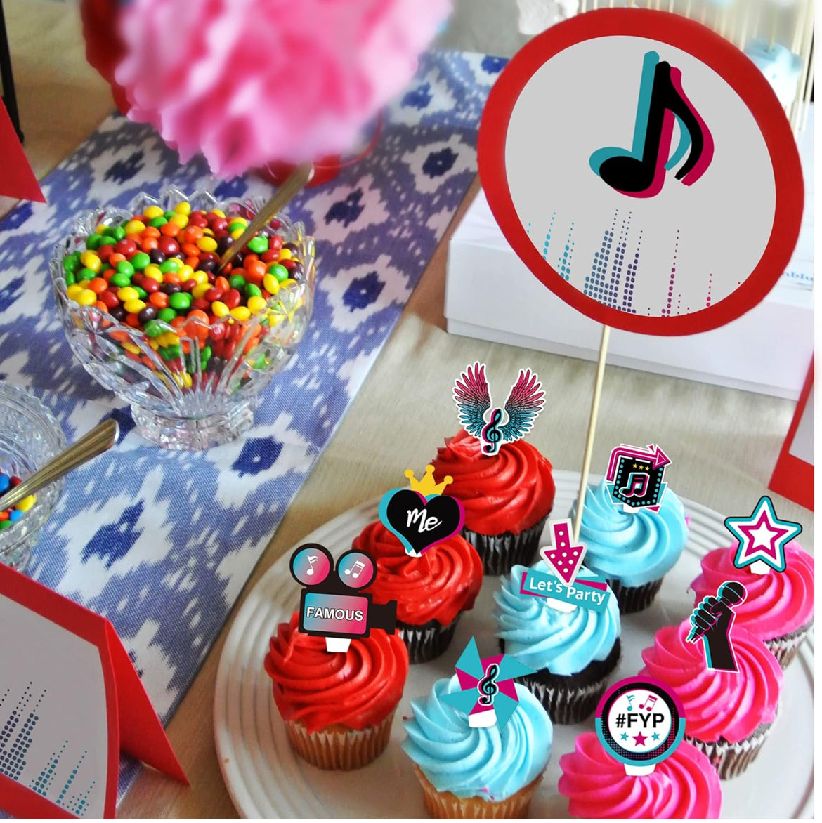 Tiktok Cupcake Toppers (36 pcs.)