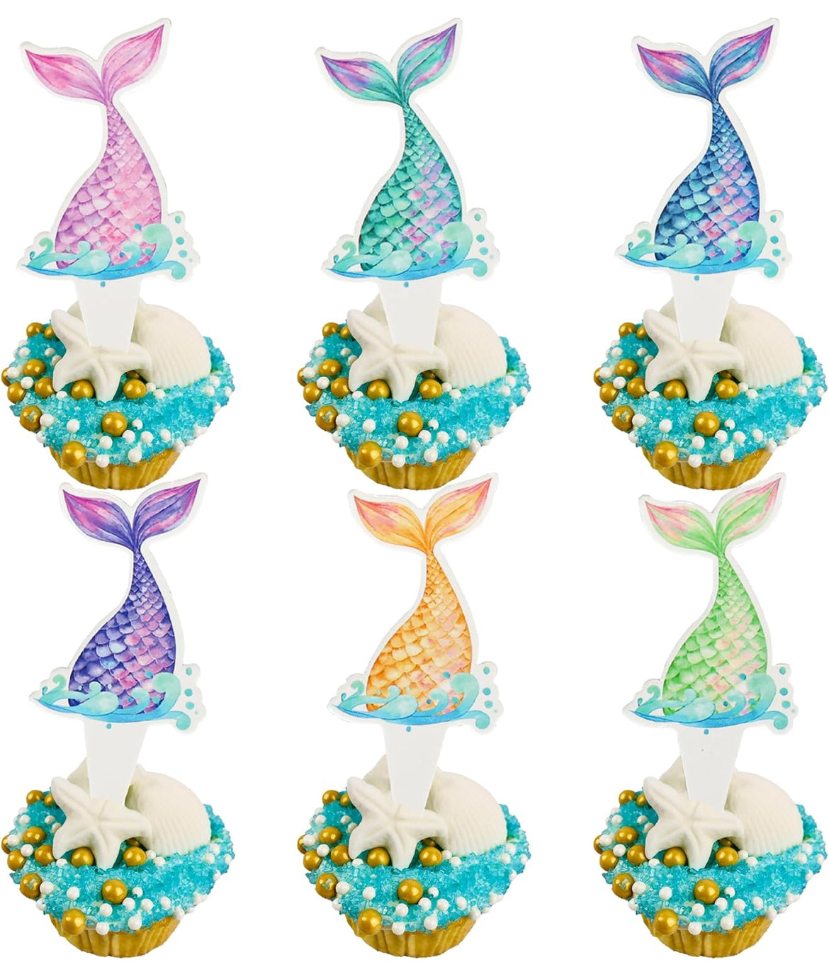 Mermaid Cupcake Toppers (36 pcs.)