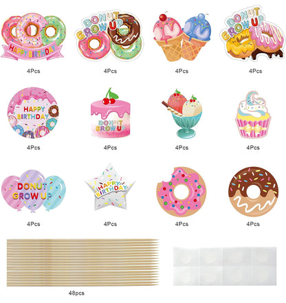Donut Grow Up Cupcake Toppers (48 pcs.)