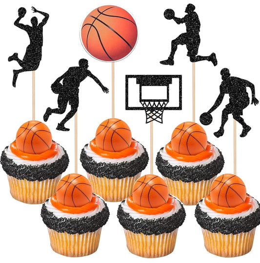 Basketball Cupcake Toppers (24 pcs.)