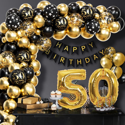 50th Bday Theme (Black Gold)