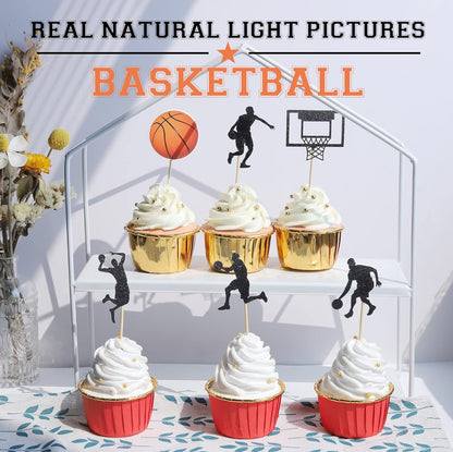 Basketball Cupcake Toppers (24 pcs.)
