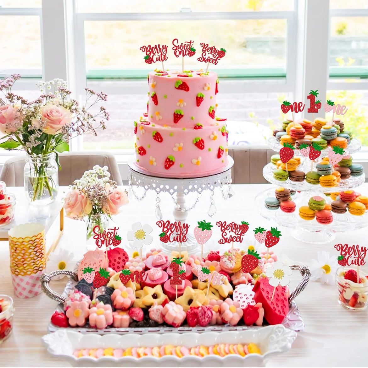 Berry 1st One Cupcake Toppers (30 pcs.)