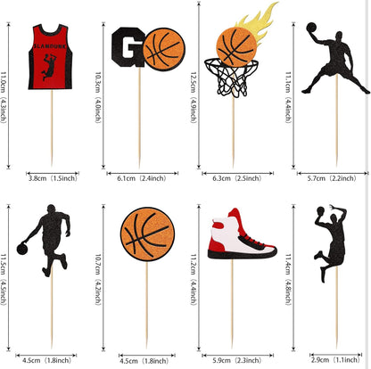 Basketball Cupcake Toppers (24 pcs.)