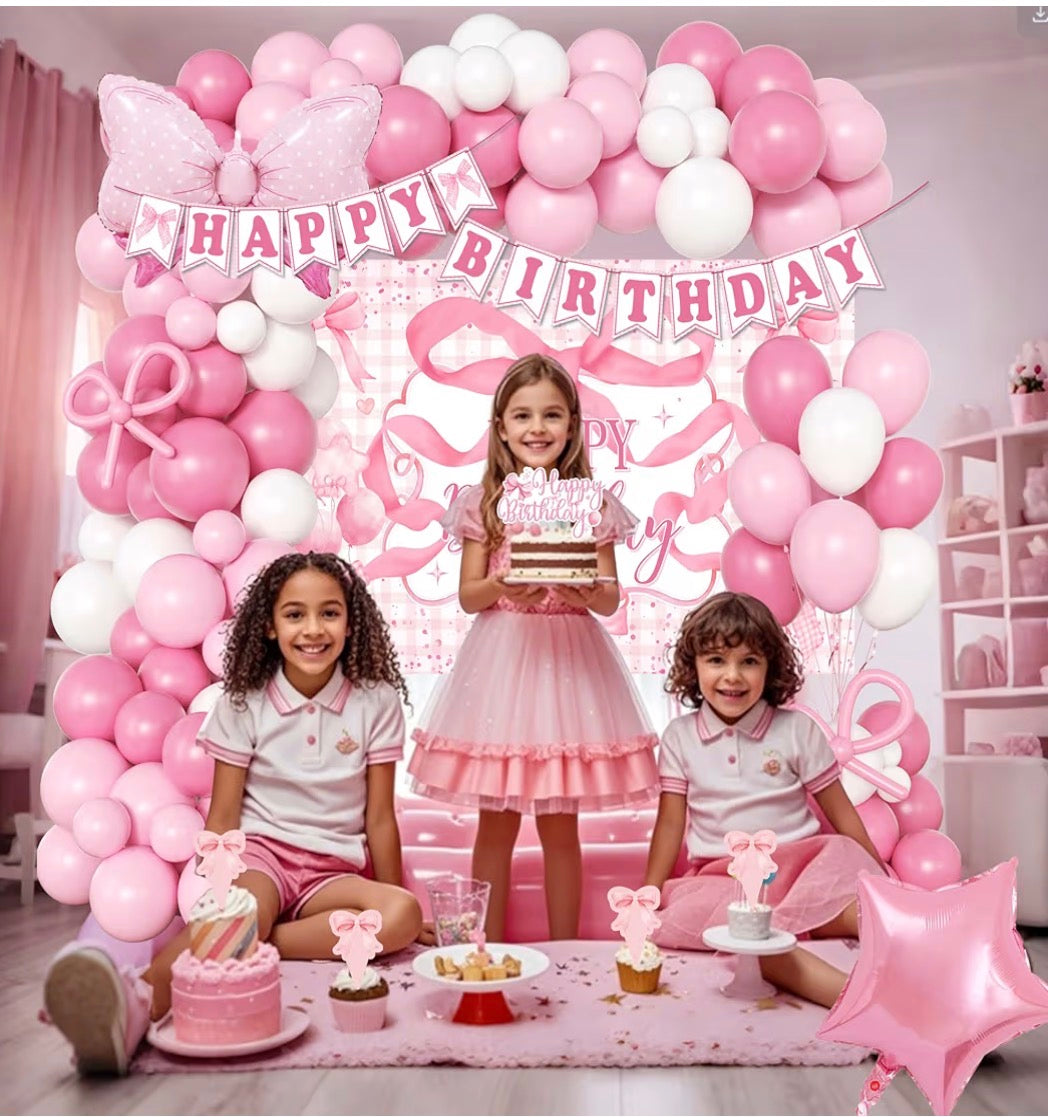Pink Girl (Bow) Bday Theme