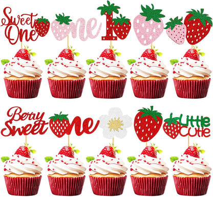 Berry 1st One Cupcake Toppers (60 pcs.)