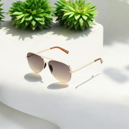 Women’s Aviator Fashion Gold Sunglasses