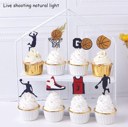 Basketball Cupcake Toppers (24 pcs.)