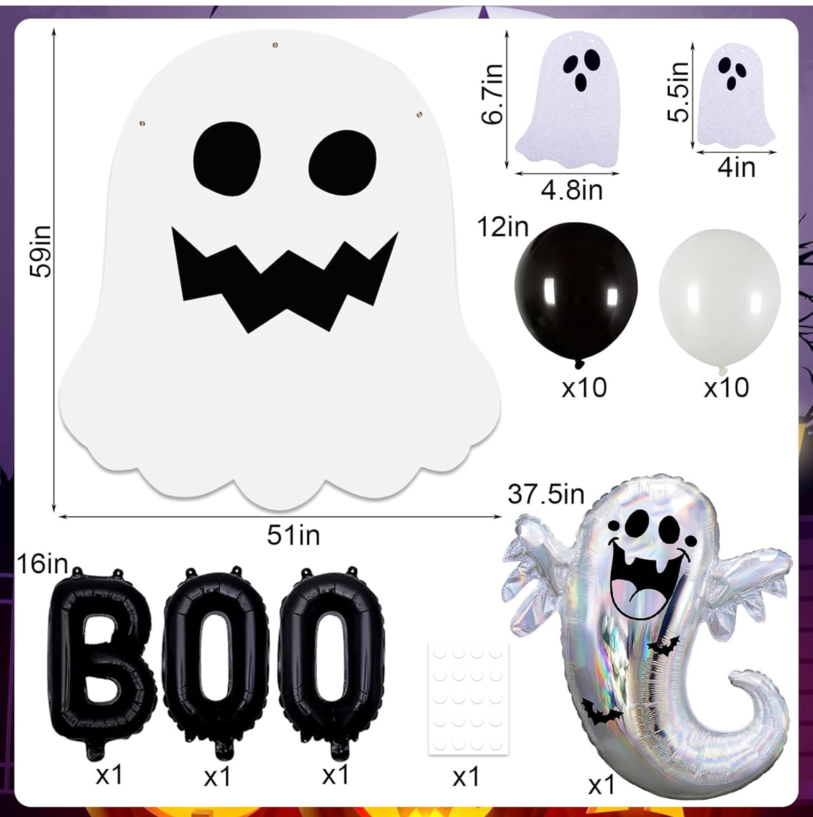 Huge Ghost Trunk or Treat Decor