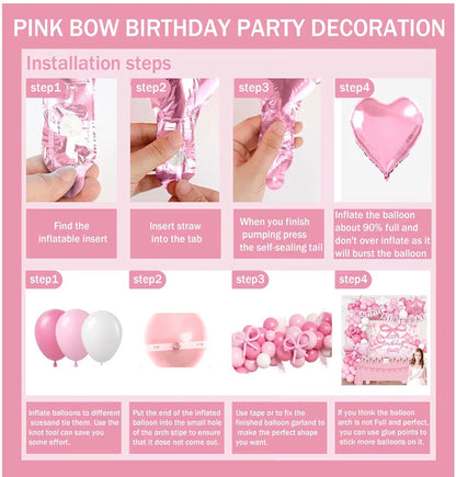 Pink Girl (Bow) Bday Theme