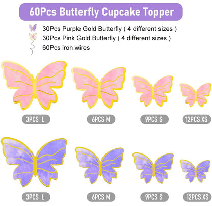 Butterfly Cupcake Toppers (40 pcs.)