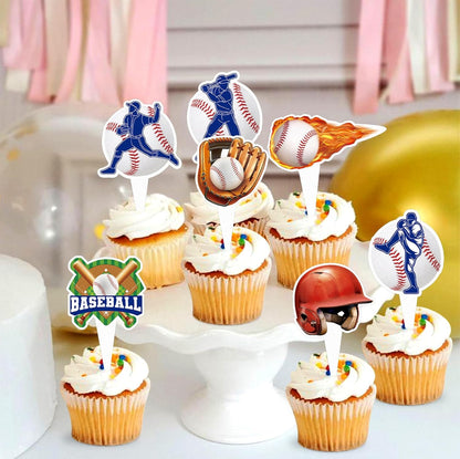 Baseball Cupcake Toppers (32 pcs.)