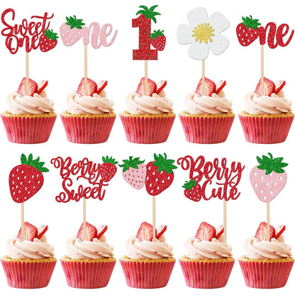 Berry 1st One Cupcake Toppers (30 pcs.)