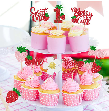 Berry 1st One Cupcake Toppers (30 pcs.)