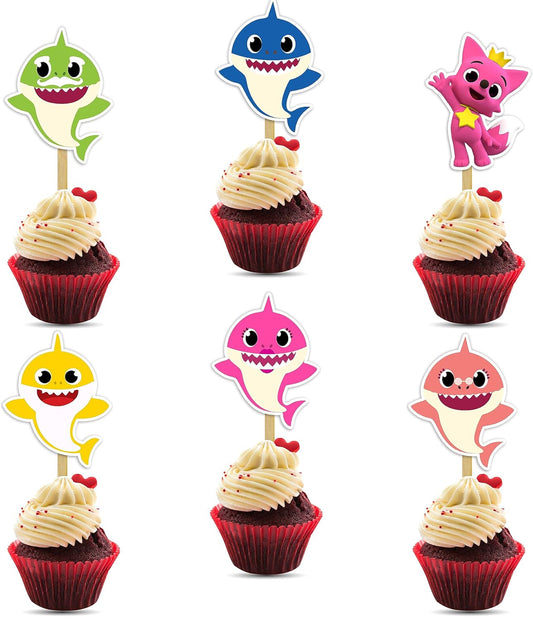 Baby Shark Cupcake Toppers (24 pcs)