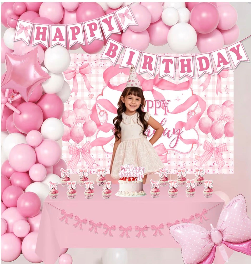 Pink Girl (Bow) Bday Theme