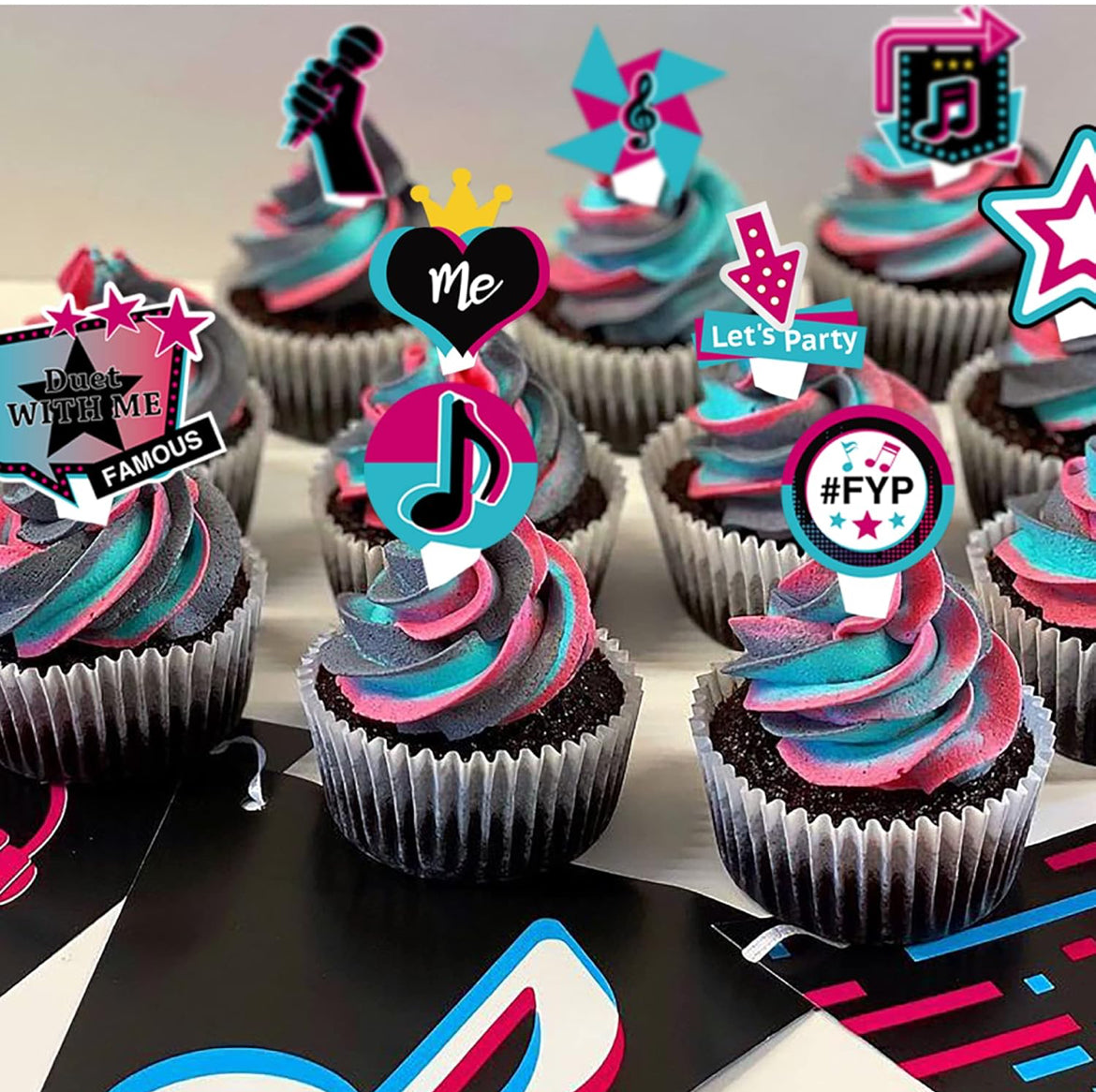 Tiktok Cupcake Toppers (36 pcs.)