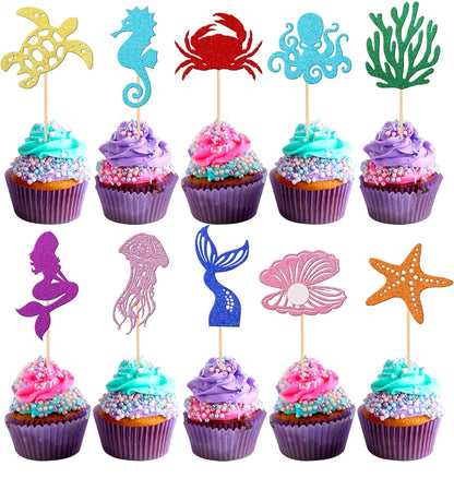 Mermaid Cupcake Toppers (30 pcs.)